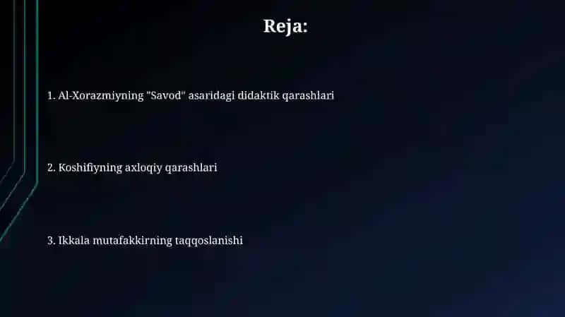 Munis Xorazmiyning Savodi taʼlim asarda didaktik qarashlari hamda Koshifiyning axloqiy qarashlari 2