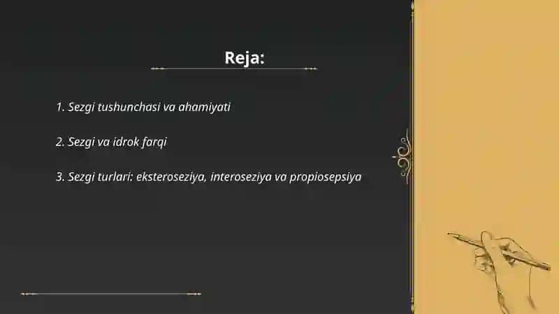 Sezgi va uning turlari 2