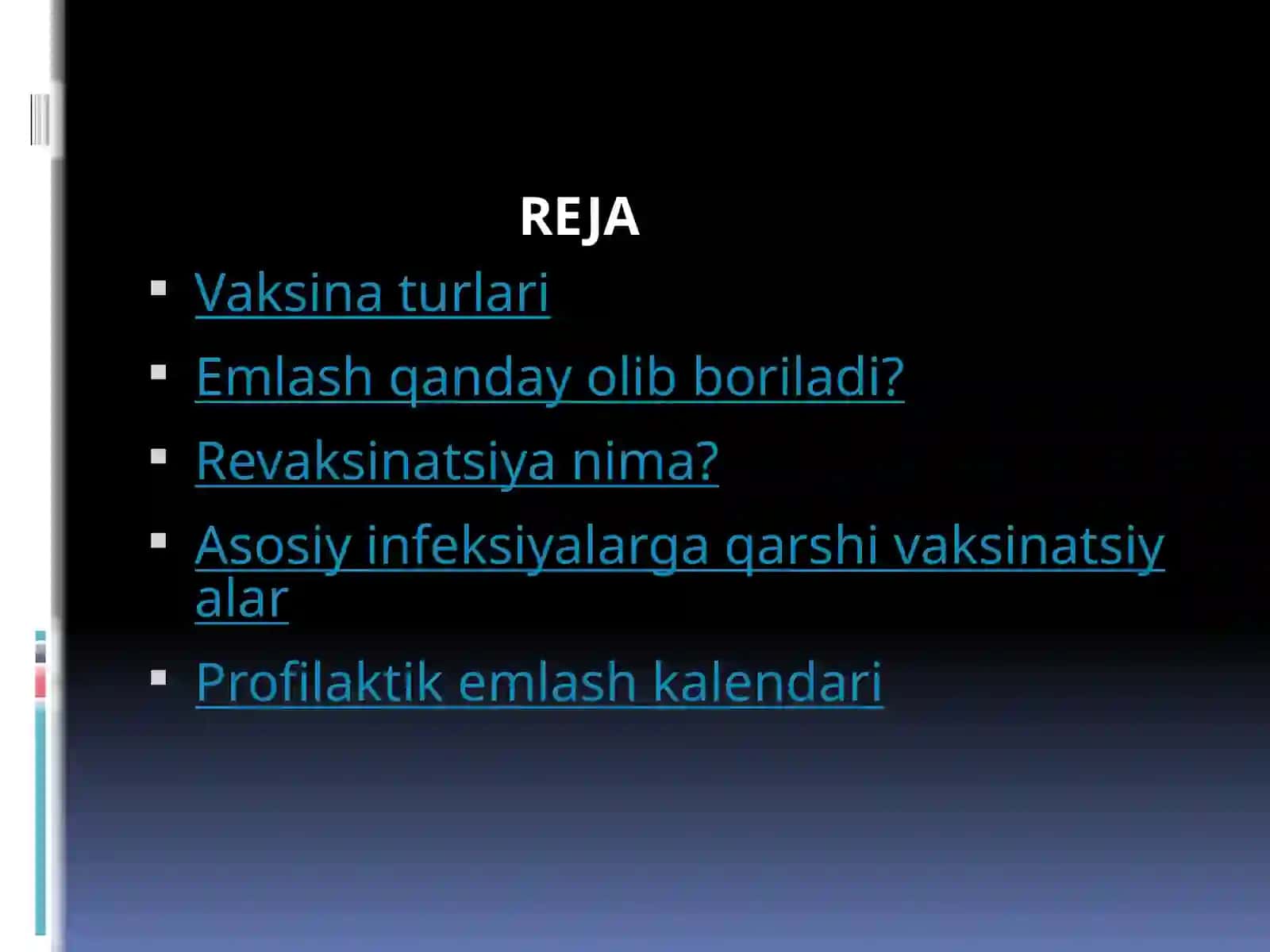 Profilaktik Emlash Jadvali 2