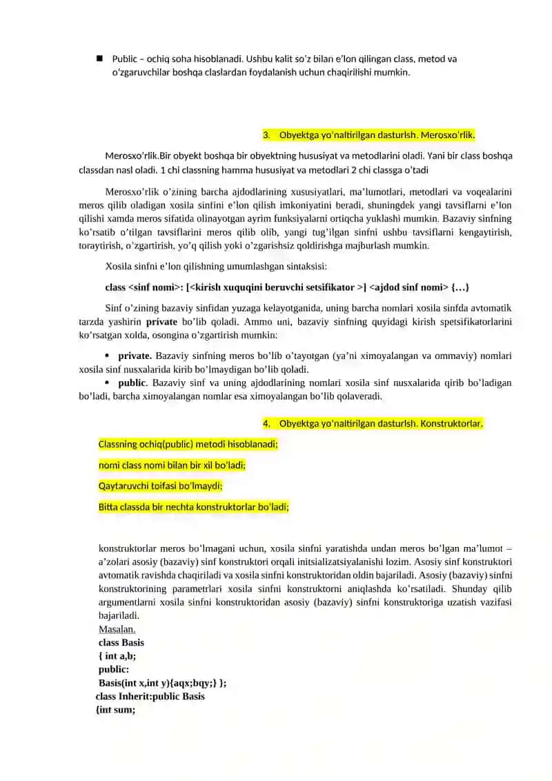 Ob'ektga yo‘naltirilgan dasturlsh. Polimorfizm 2