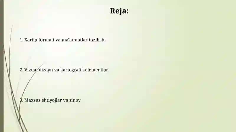 Xarita formati va komponovkasini loyihalash 2