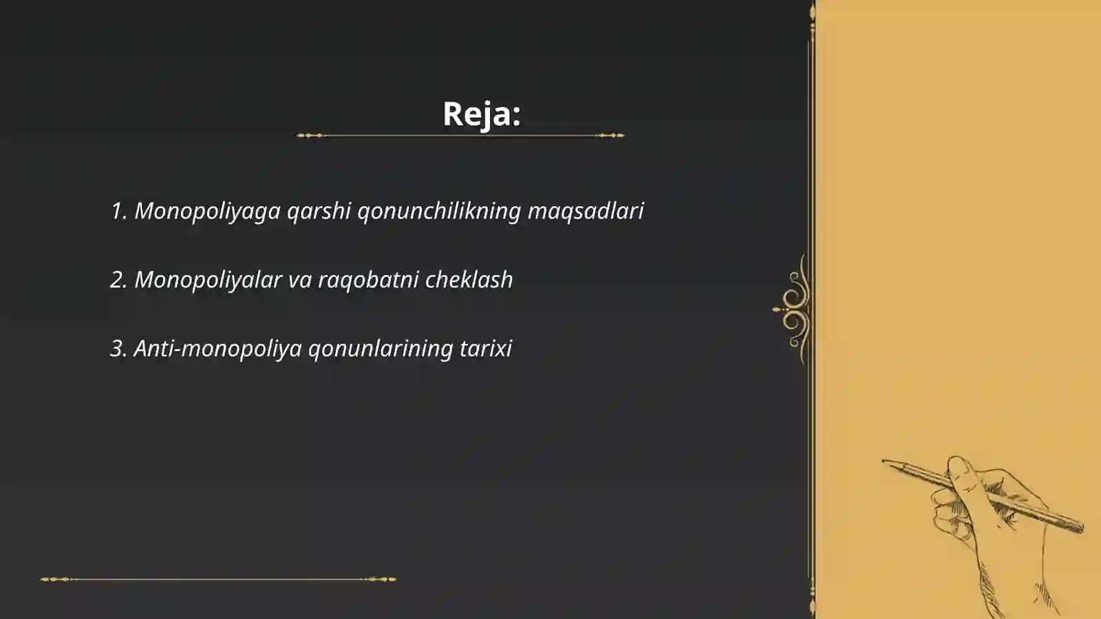 Monopoliyaga qarshi qonunchilik va ularning amal qilishi 2
