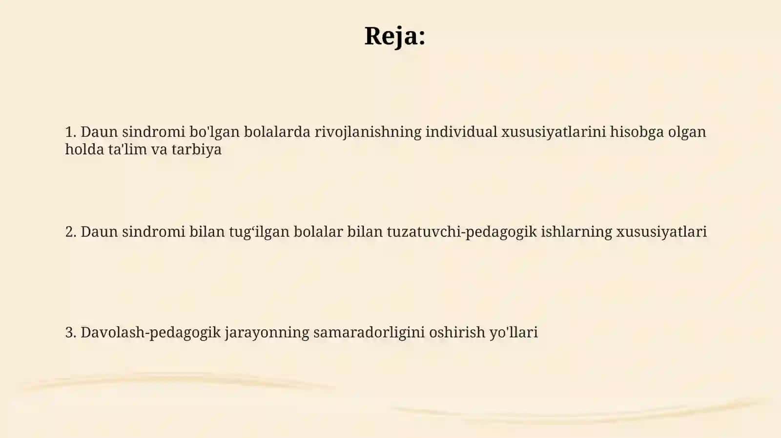 Daunsindromibilantug'ilganbolalarbilanolibboriladigankorreksion-pedagogikishlar 2