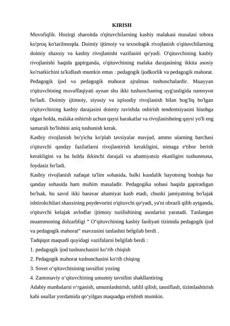 ILMIY-IJODIY ISHLARNING O'QITUVCHI KASBIY FAOLIYATIDAGI AHAMIYATI 2