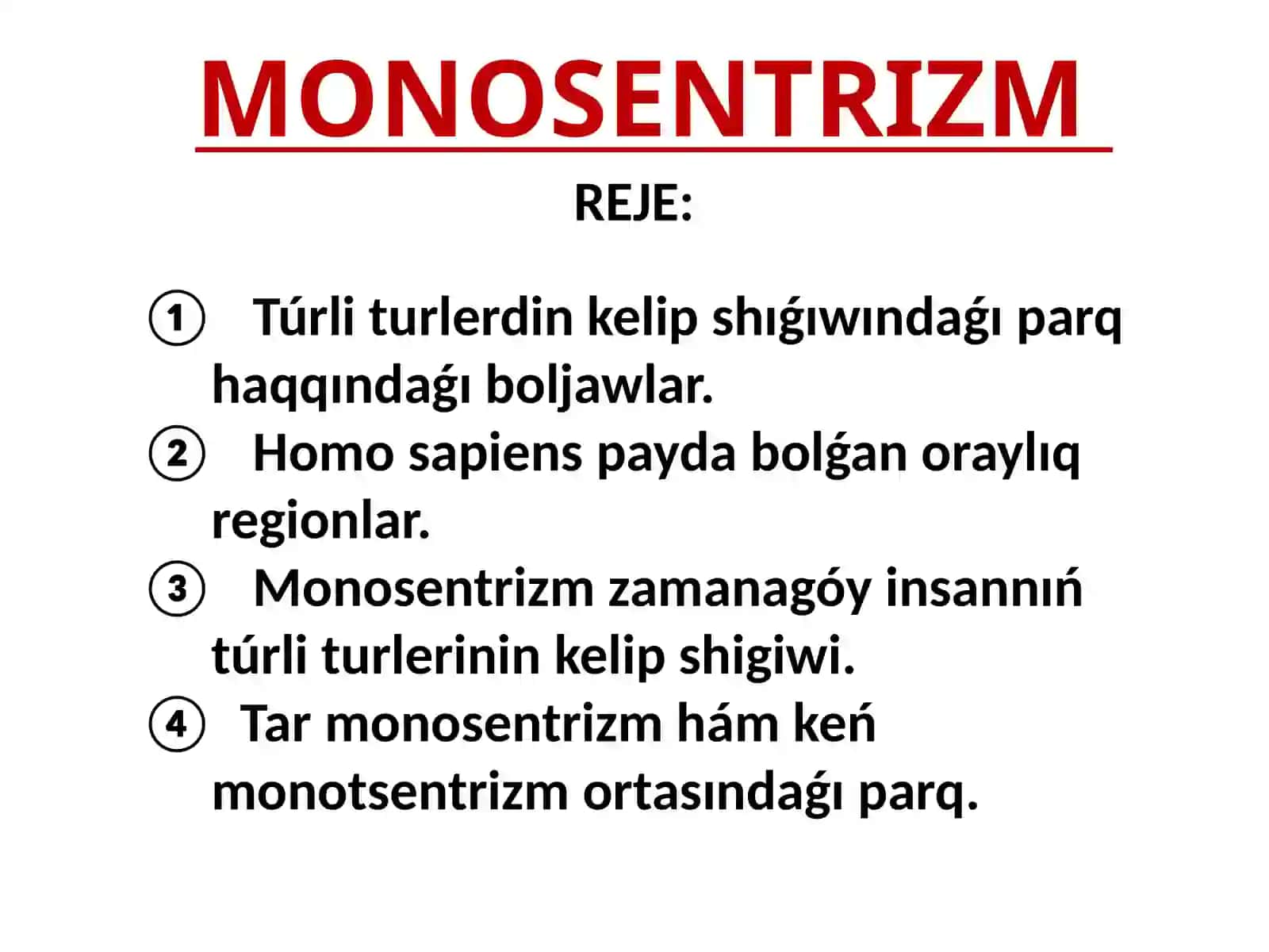 Monosentrizm 2