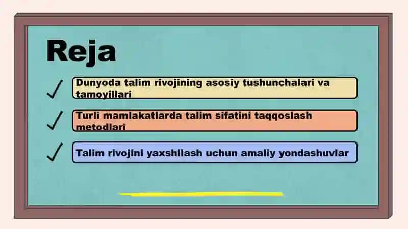 Dunyoda talim rivojining qiyosiy tahlili 2