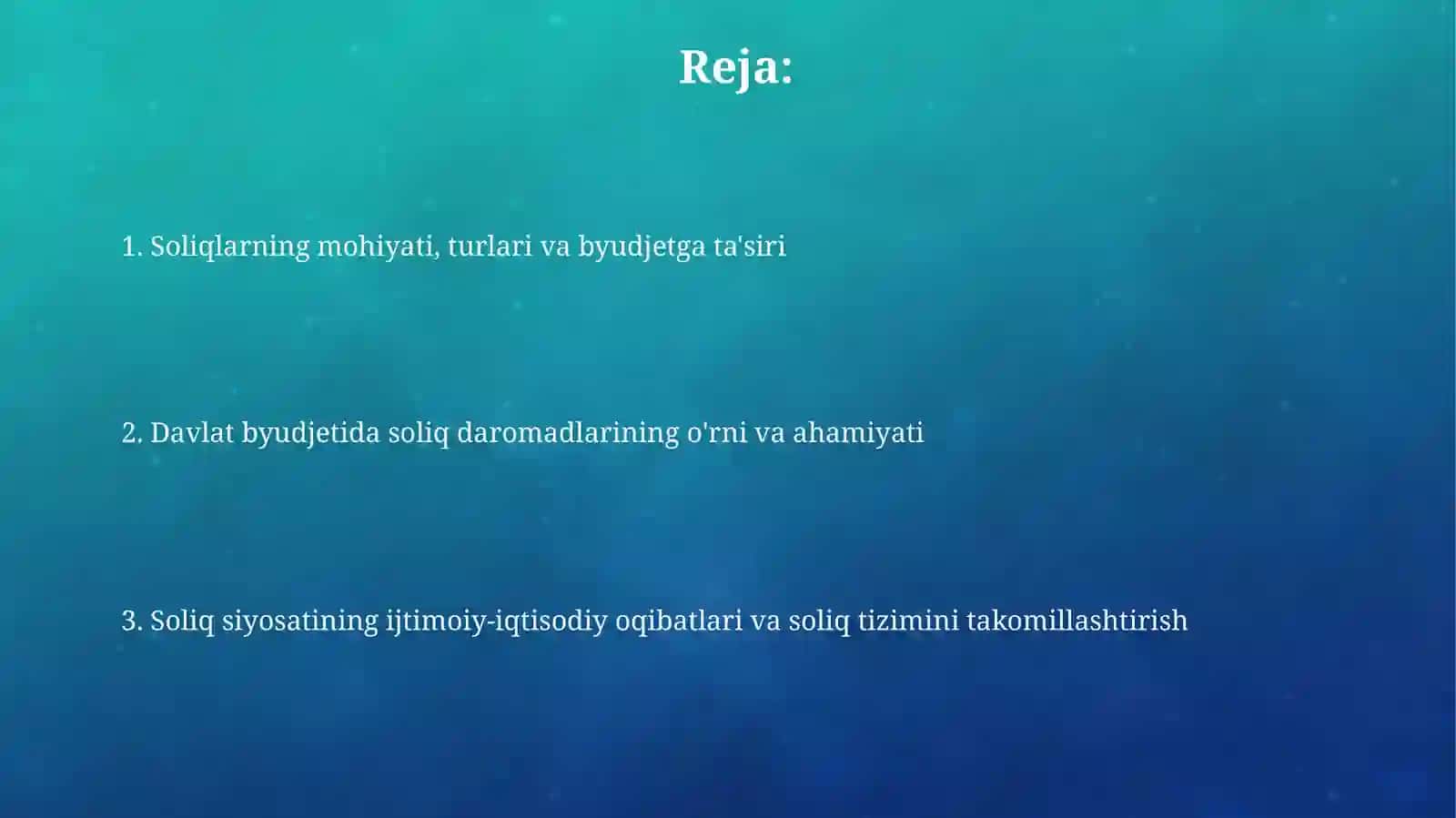 Soliqlarning mohiyati va ahamiyati 2