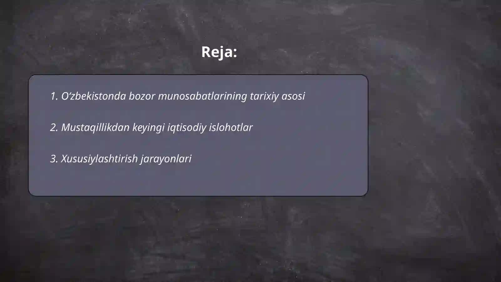 Oʻzbekistonda bozor munosabatlarining shakllanishi va rivojlanishi 2