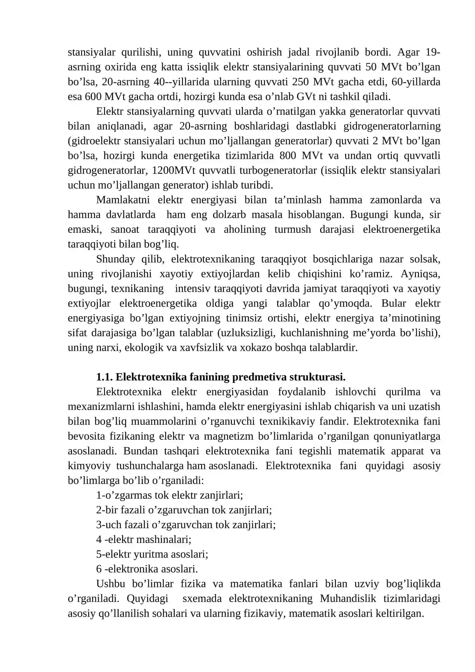 Kirish. Muhandislik tushunchasi va energiya 2