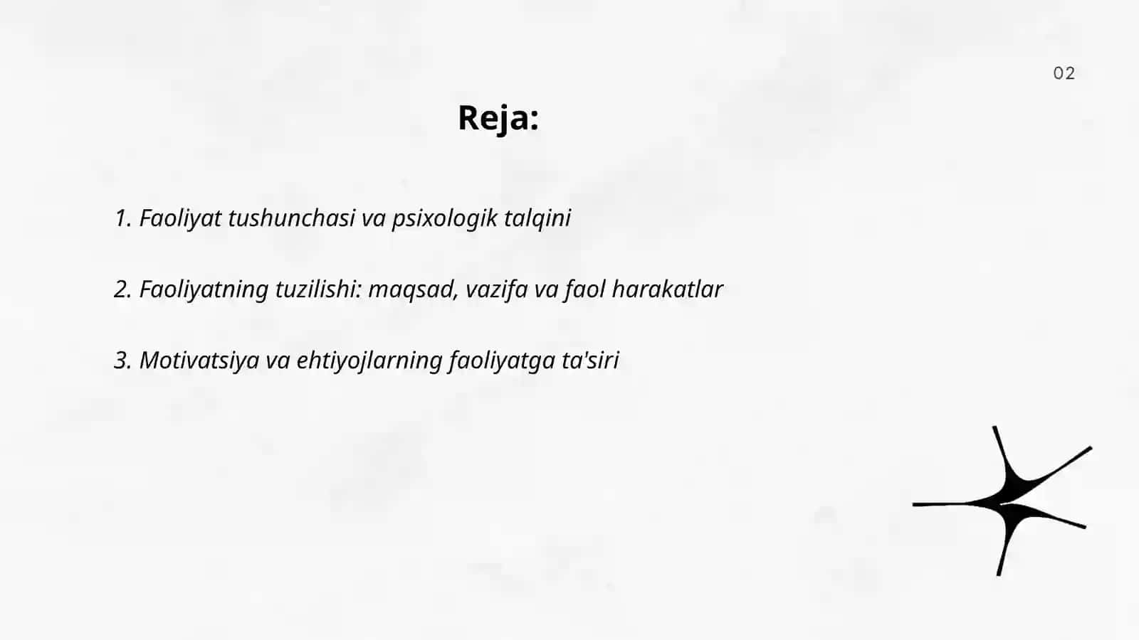 Faoliyatning psixologik talqini 2