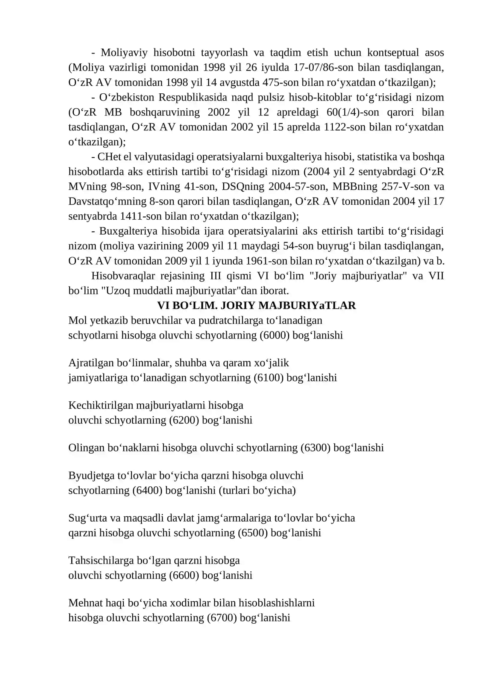 Majburiyatlarni hisobga oluvchi schyotlar bo‘yicha buxgalteriya pravodkalarini tuzishni o‘rganish 2