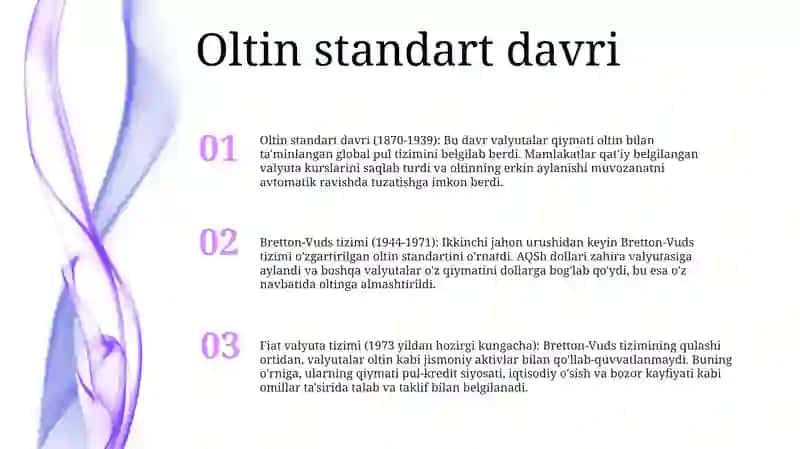 Xalqaro Valyuta Tizimining Rivojlanish Bosqichlari 2