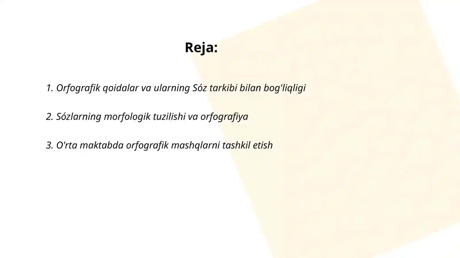 Orfografik qoidalar va ularning Sóz tarkibi bilan bog'liqligi 2
