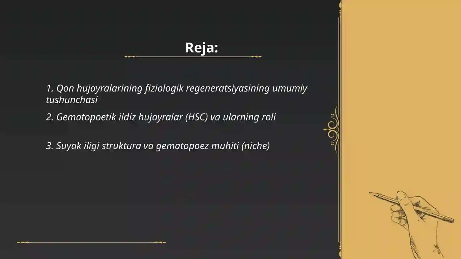 Qon hujayralarining fiziologik regeneratsiyasi 2