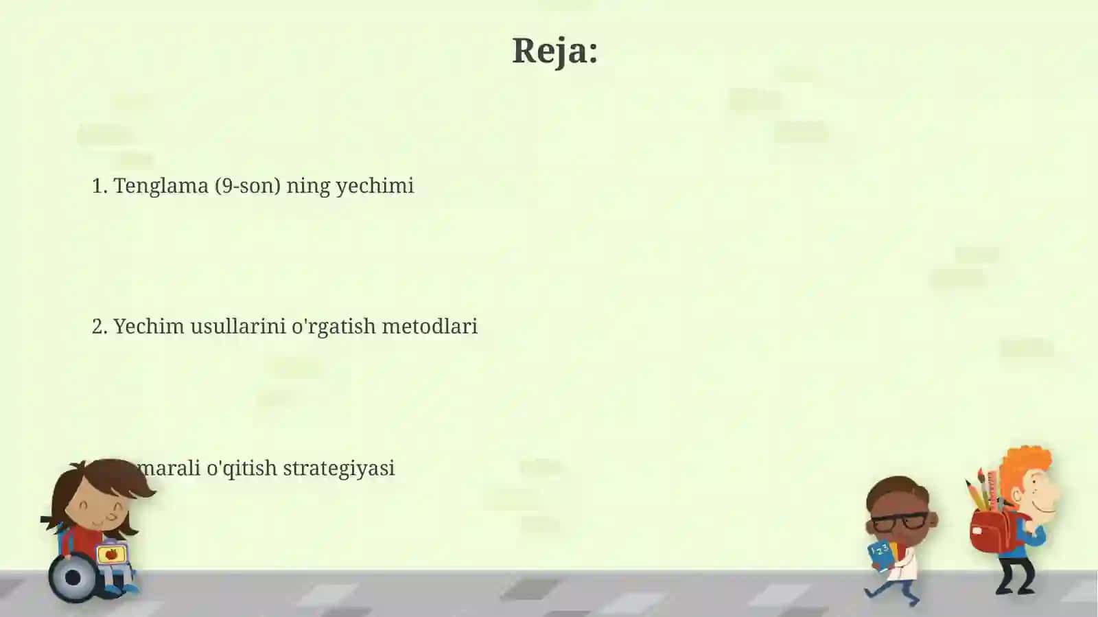 Tenglama va uni yechiga orgatish usullari 2