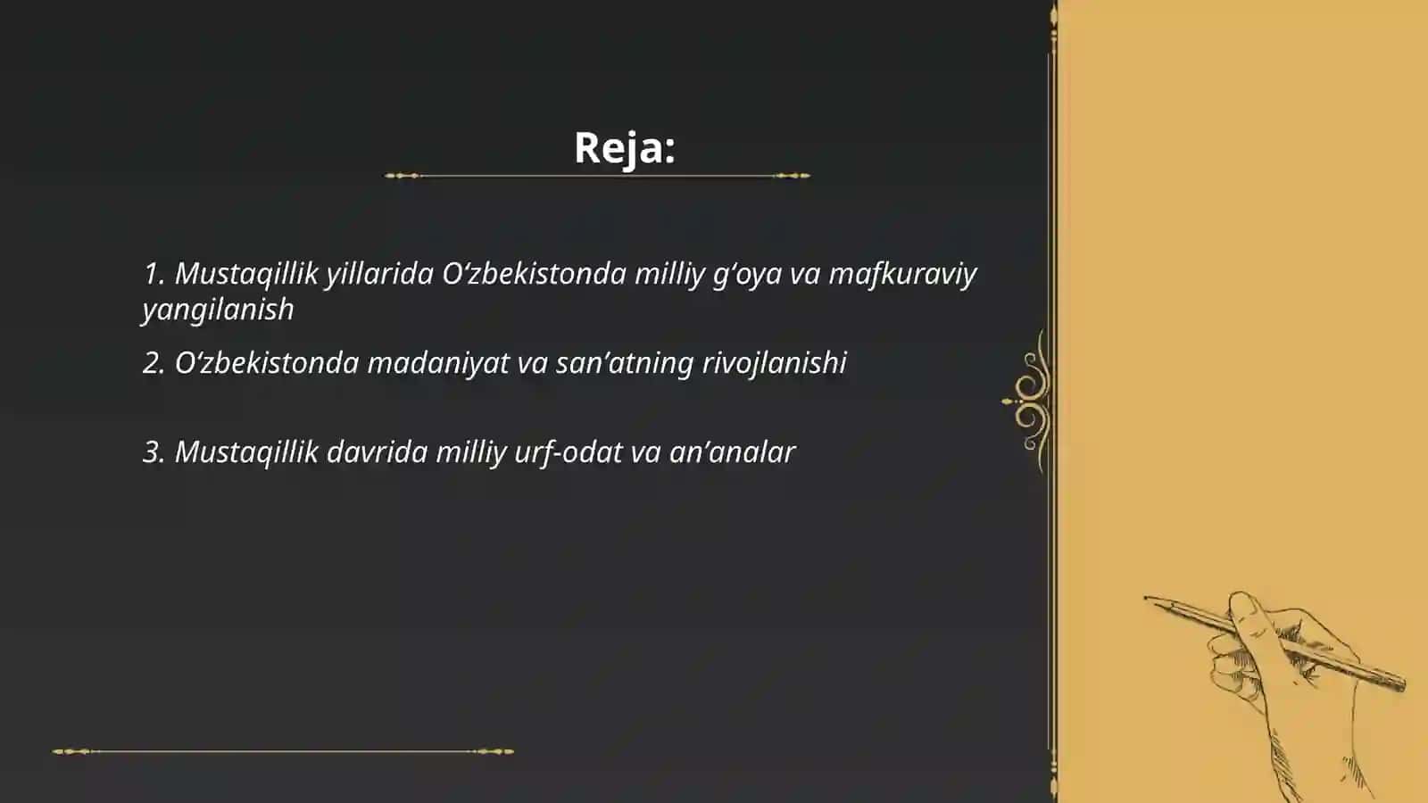 MUSTAQILLIK YILLARIDA OʻZBEKISTONDAGI MAʼNAVIY VA MADANIY TARAQQIYOT 2