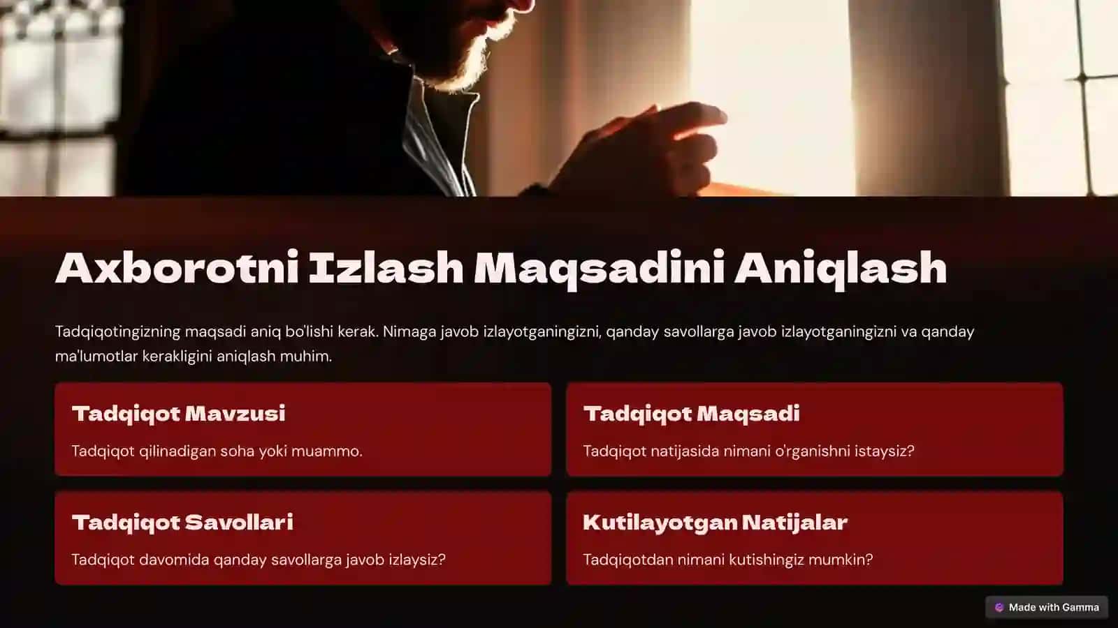 O'quvvailmiyma'lumotlarniqidirish,tizimlashtirishvatahlilqilish 2