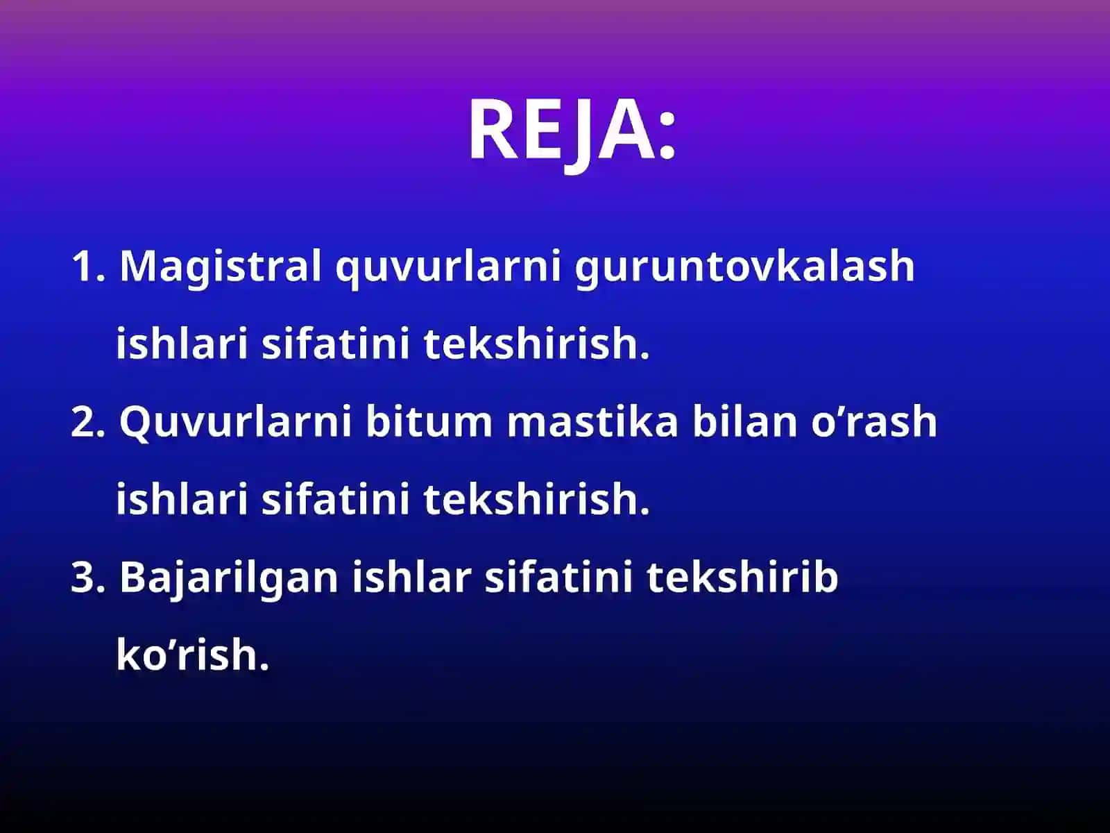 Qoplamalarning sifatini tekshirish, Bajarilgan ishlar sifatini tekshirib ko’rish 2