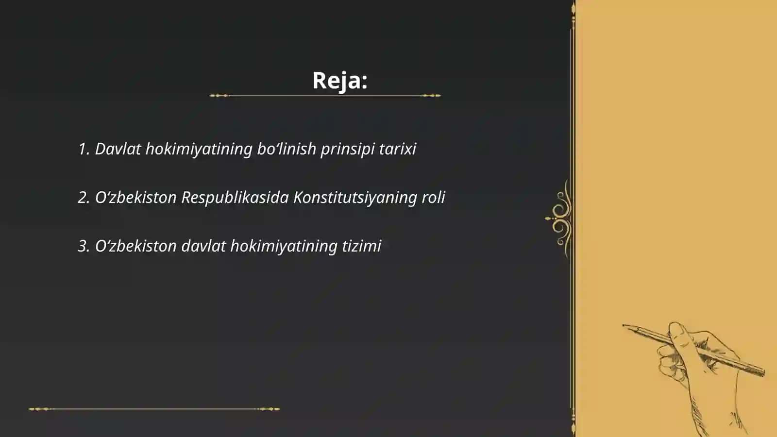 O'zbekiston Respublikasida davlat hokimiyatining boʻlinish prinsipi 2