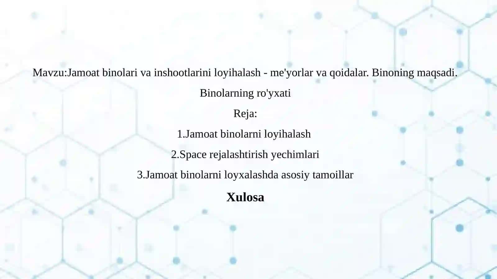Jamoat binolari va inshootlari loyiha qilish asoslari 2