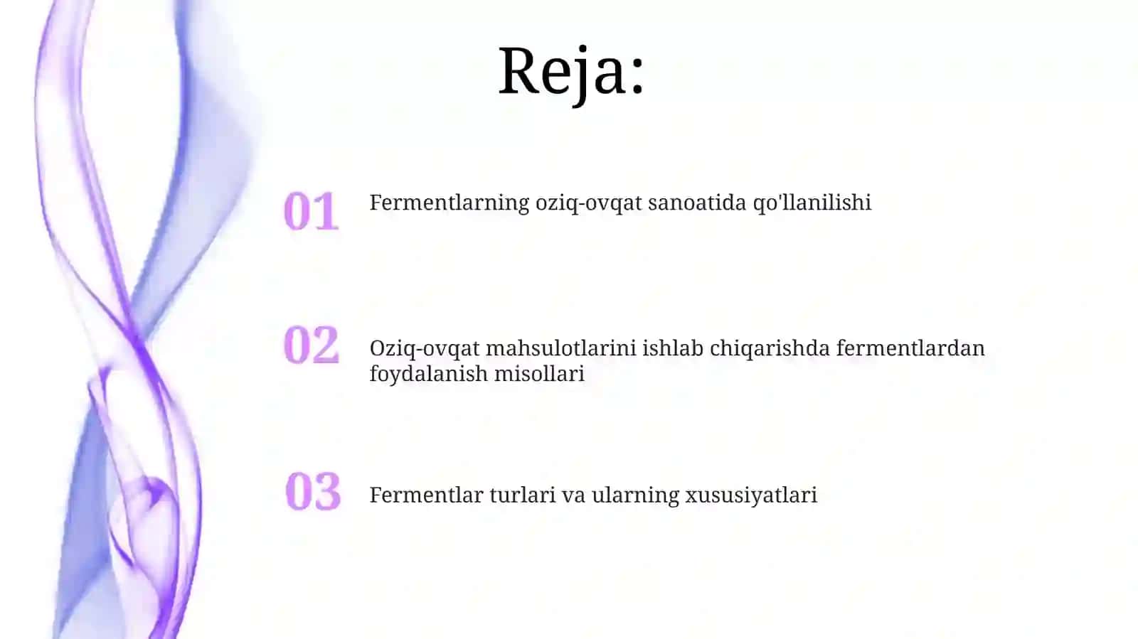 Fermentlarni oziq ovqat sanoatida qo'llanishi 2