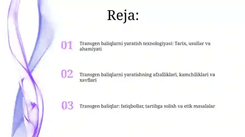 Teransgen baliq yaratish texnologiyasi 2