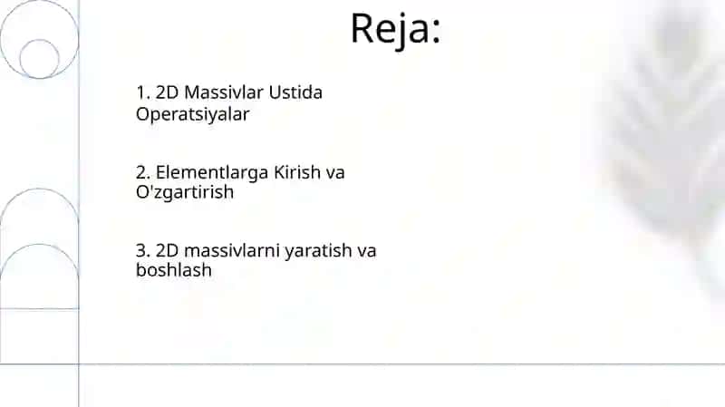 Python dasturlash tilida ikki o'lchovli massivlar bilan ishlash 2