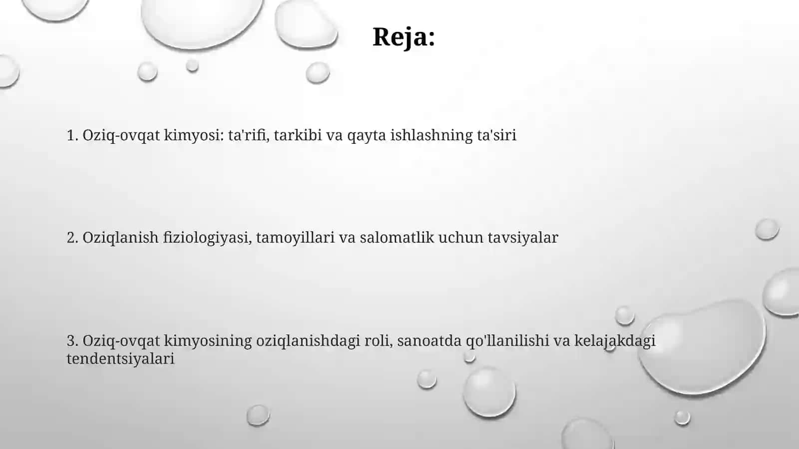 Oziq-ovqat kimyosi va oziqlanishi 2