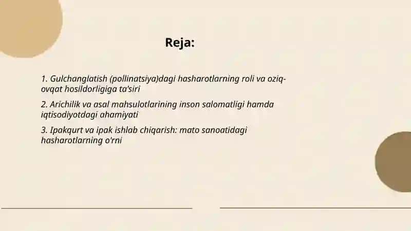 Hasharotlarning inson hayotidagi ahamiyati 2