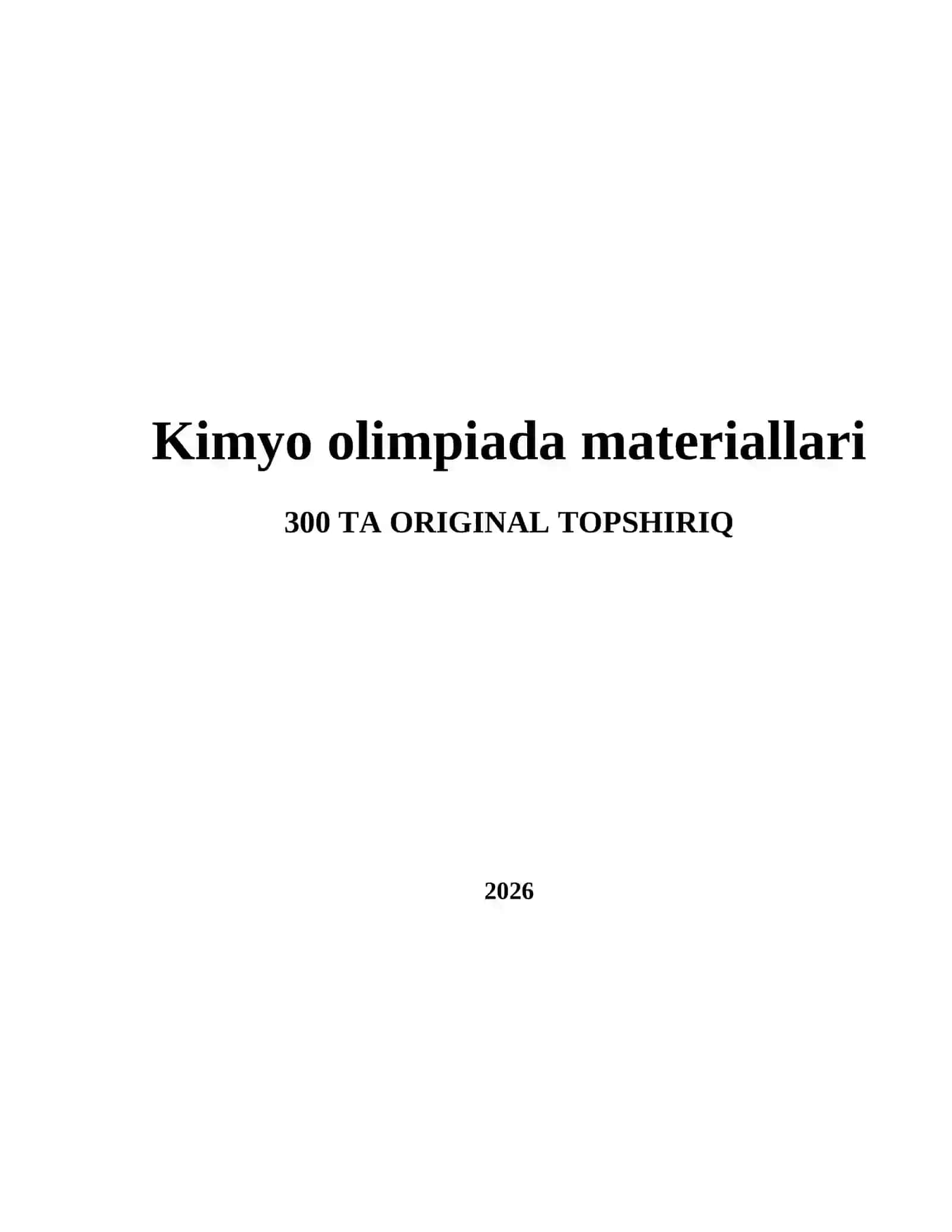 Kimyo olimpiada materiallari 2