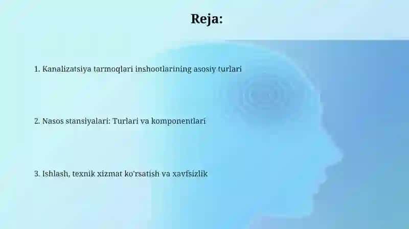 Kanalizatsiya tarmoqlari inshootlari va Kanalizatsiya nasos stansiyalari 2
