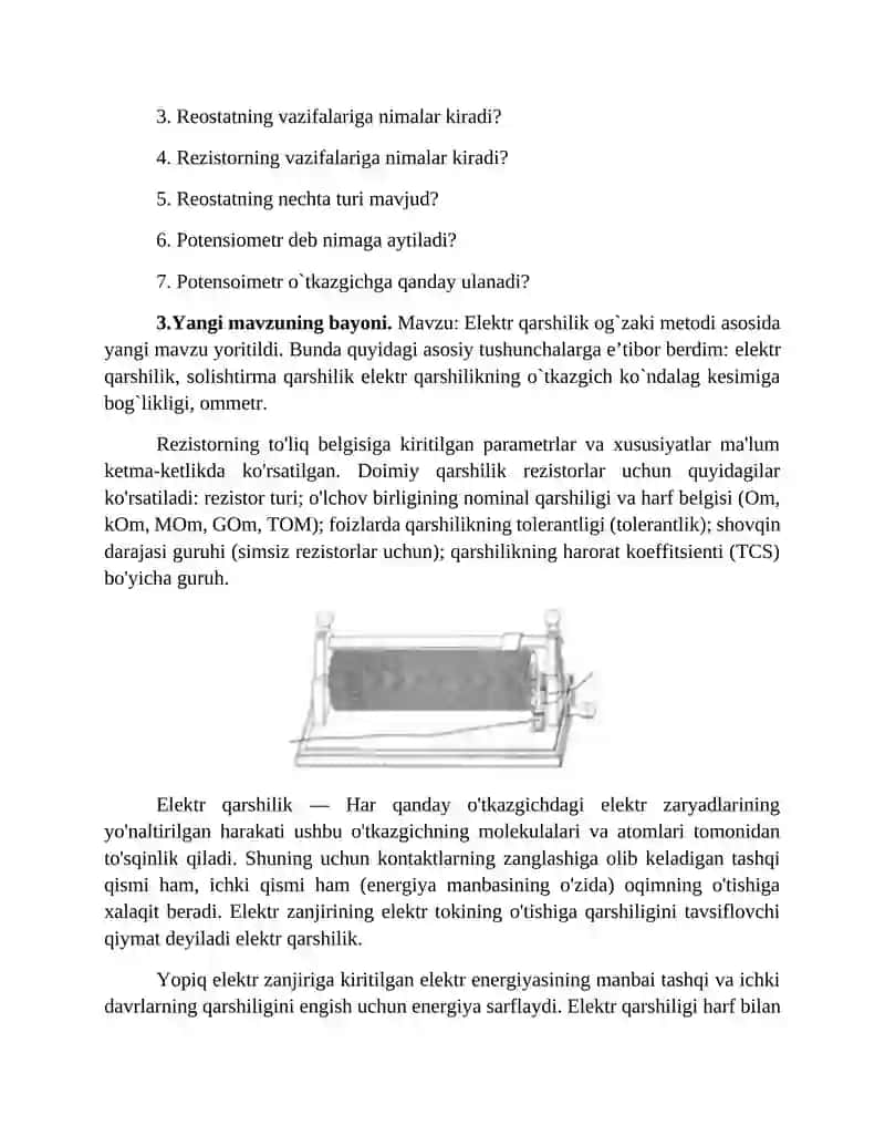 Elektr qarshilik 2
