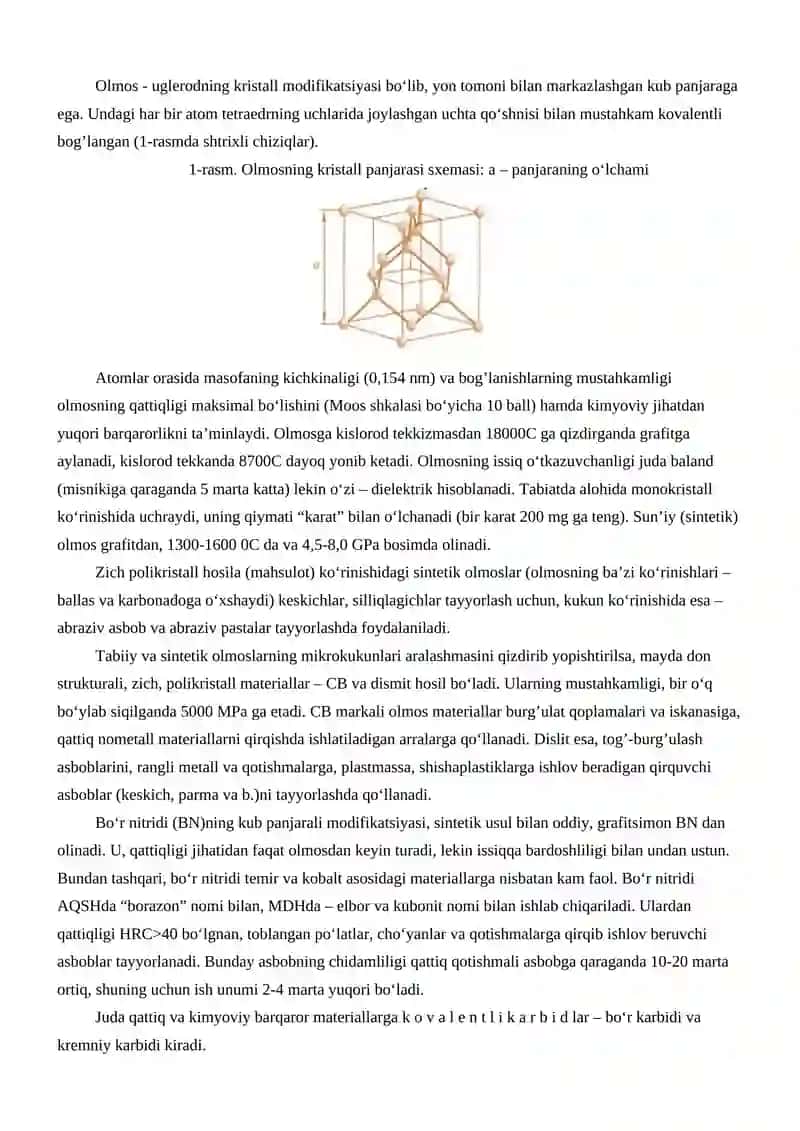 Minerallar va ular asosidagi materiallar 2