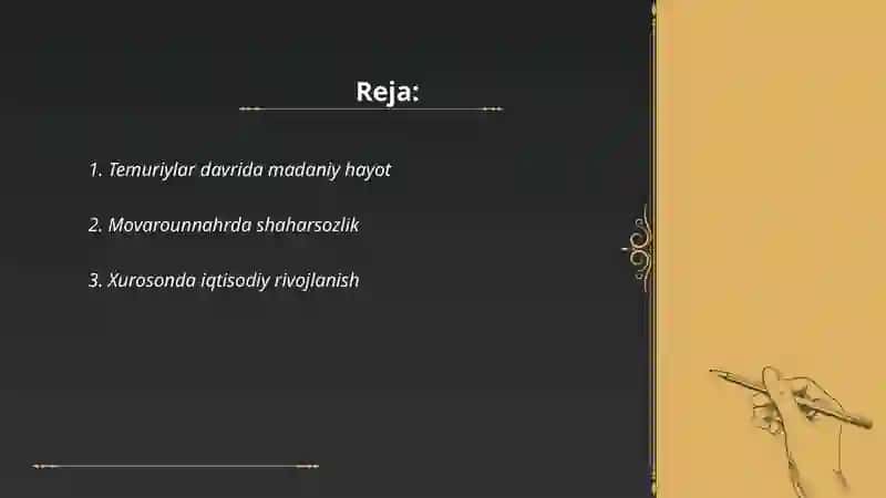 Temuriylar davrida madaniy hayot 2