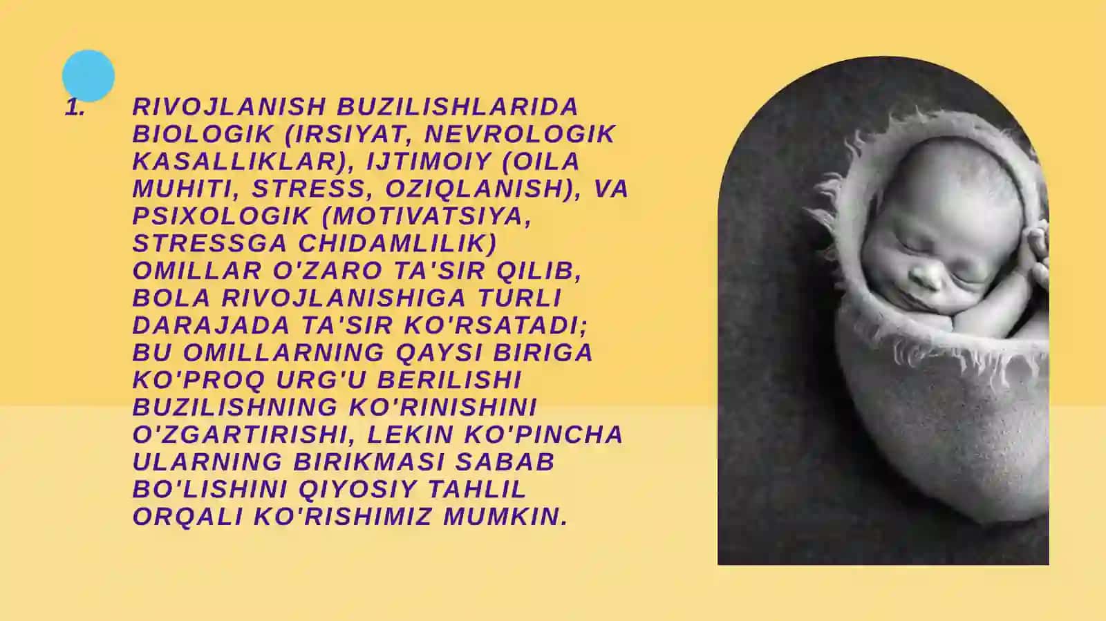 Rivojlanishda buzilishlar kelib chiqish omillari 2
