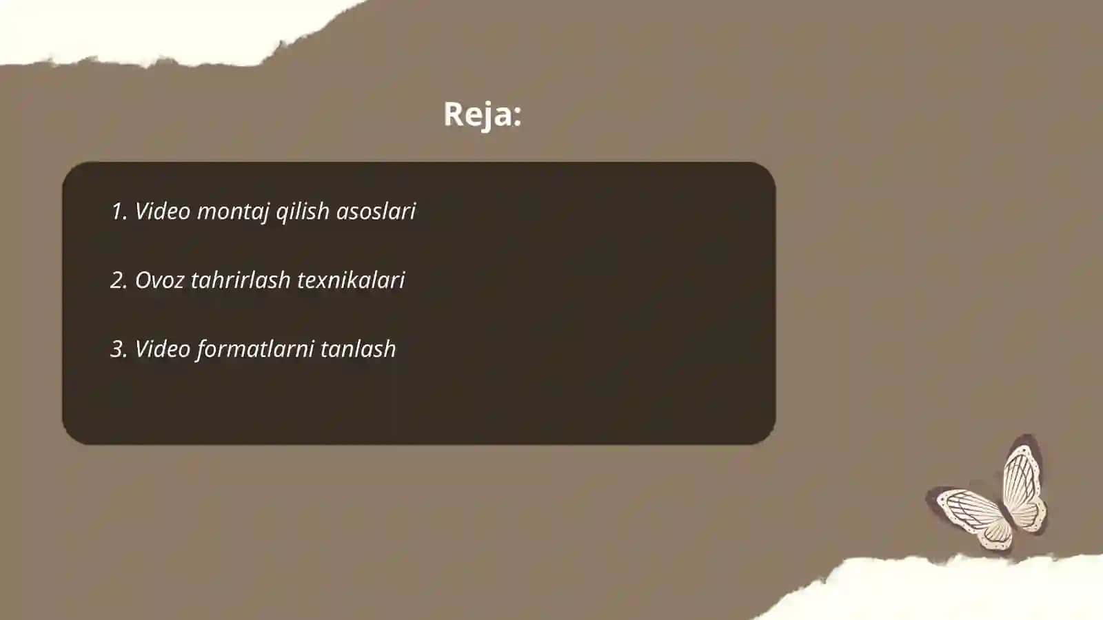 Video montaj qilish asoslari 2
