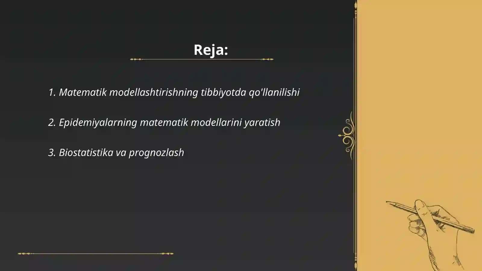 Matematik modellashtirishning Tibbiyotda qo'llanilishi 2