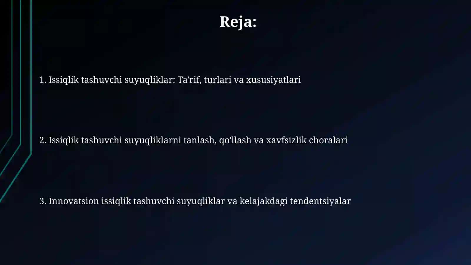 Issiqlik tashuvchilar 2