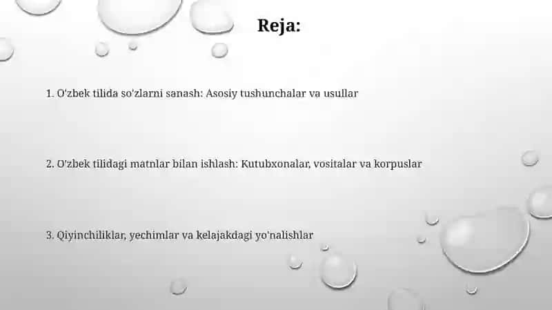 Oʻzbek tilida hisob soʻzlar 2