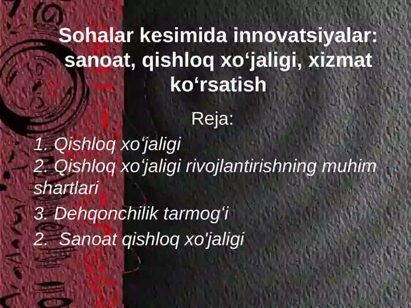 Qishloq xo'jaligi 2