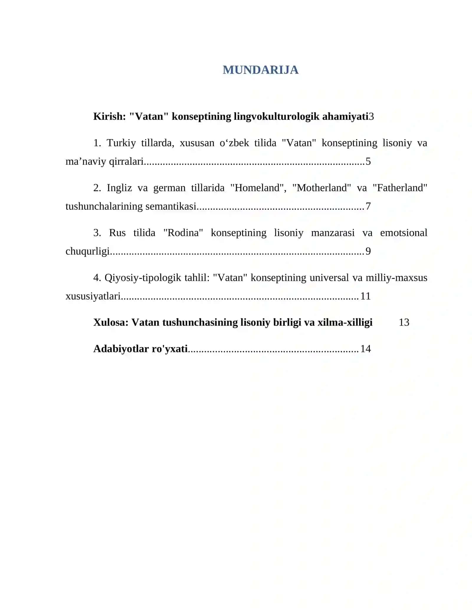 "Vatan" konseptining turli tillar va madaniyatlarda lisoniy aks etishi: Qiyosiy-tipologik tahlil 2