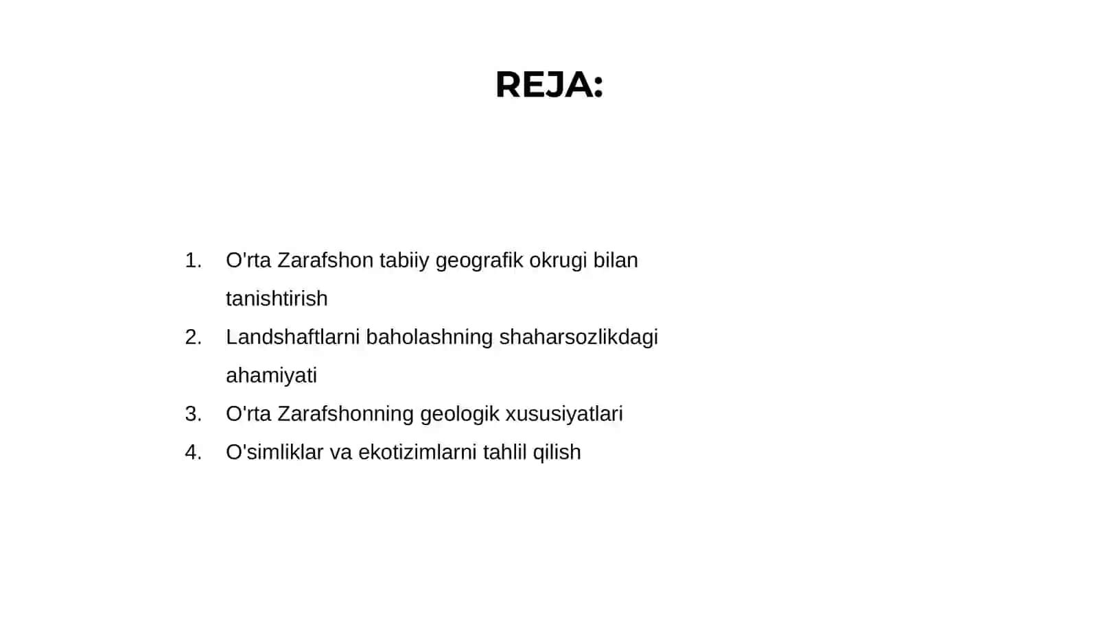 O'rta Zarafshon tabiiy geografik okrugi landshaftlarini shaharsozlik maqsadida baholash 2