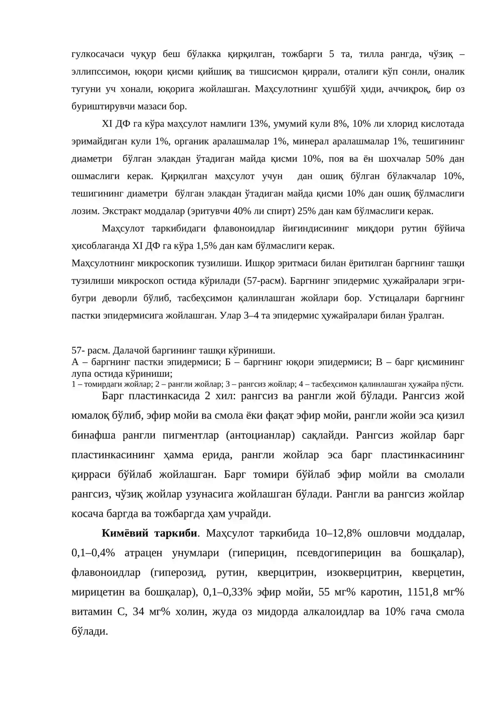 Ошловчи моддалар сақловчи доривор ўсимликларнинг тиббиётдаги аҳамияти 2