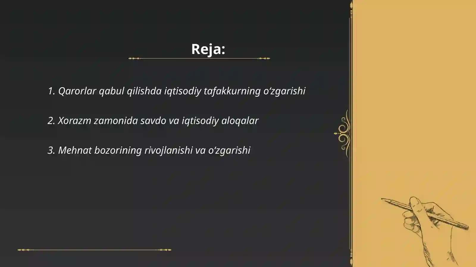 Xorazim zamon iqtsodiy qarashi evolyutsiyasi 2