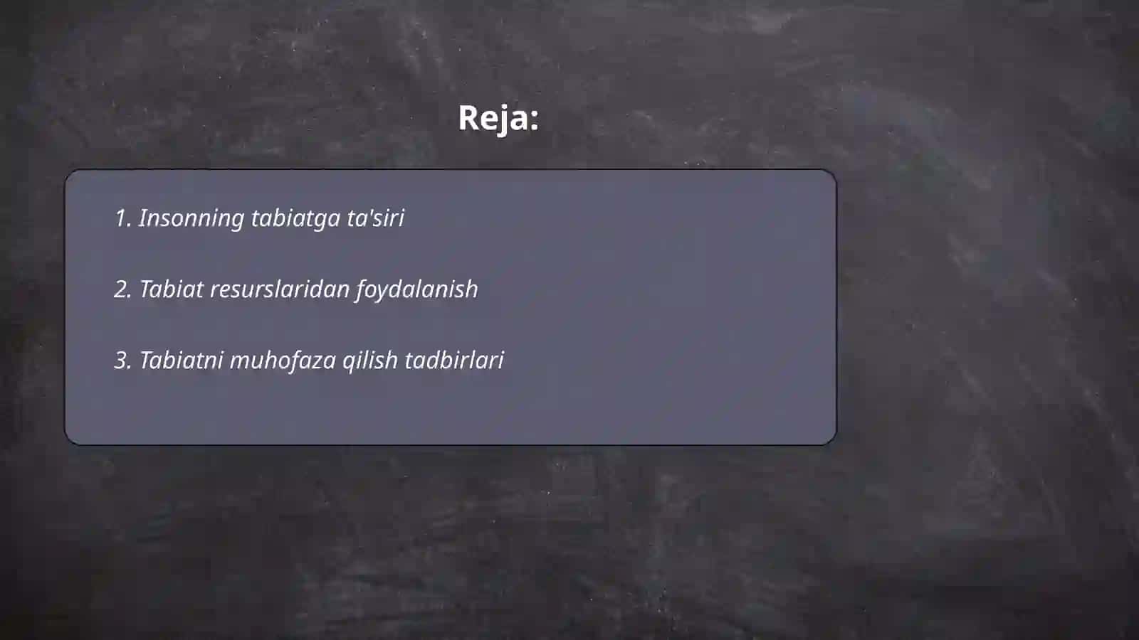 Inson va tabiat 2