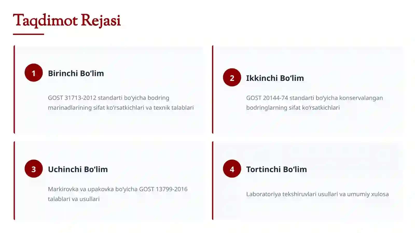 Bodring Marinadlari Sifat Koʻrsatkichlarini GOST Standart Boʻyicha Tekshirish Usullari 2