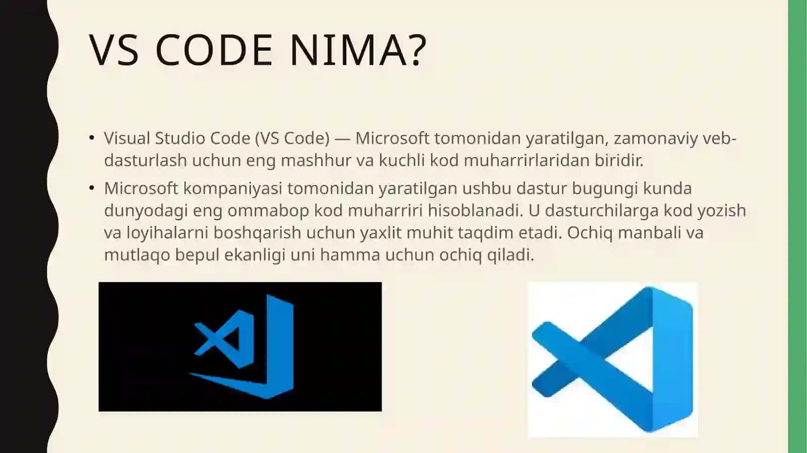 WEB-saytyaratishda Visual Studio Code dasturining qulayliklari 2