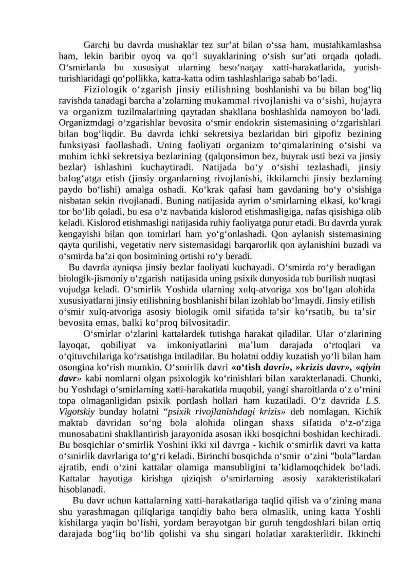 O‘SMIRLIK DAVRIDA PSIXIK RIVOJLANISH XUSUSIYATLARI 2