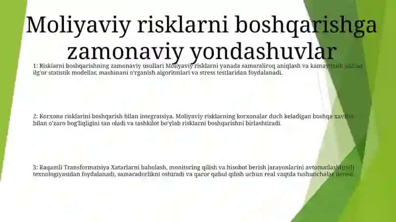 Moliyaviy Risklarni Boshqarishning Zamonaviy Usul Va Uslublari 2