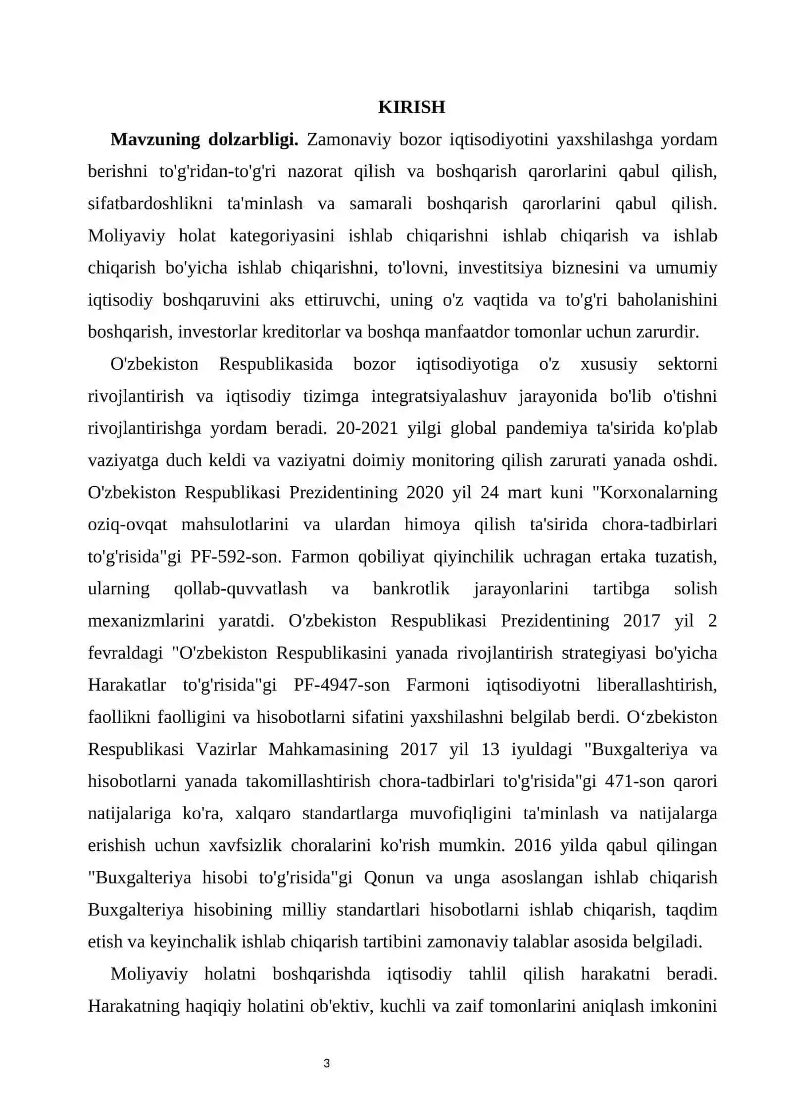 Korxona moliyaviy holatini baholashda iqtisodiy tahlil usullari va moliyaviy ko‘rsatkichlar tizimi 2